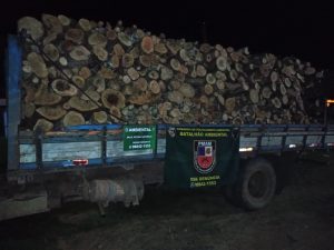 Imagem da notícia - Policiais militares  apreendem madeira ilegal em Manacapuru