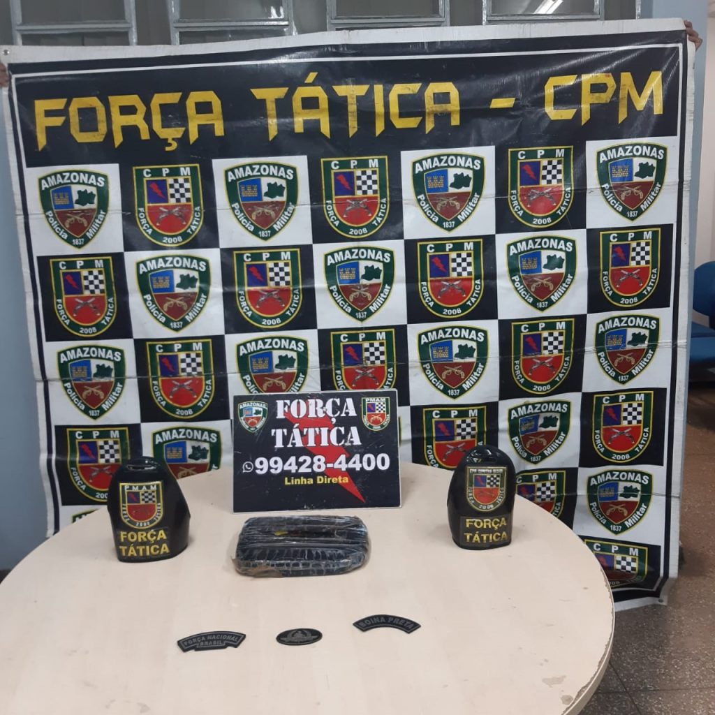 1 quilo de entorpecentes apreendido. FOTO: Divulgação/PMAM