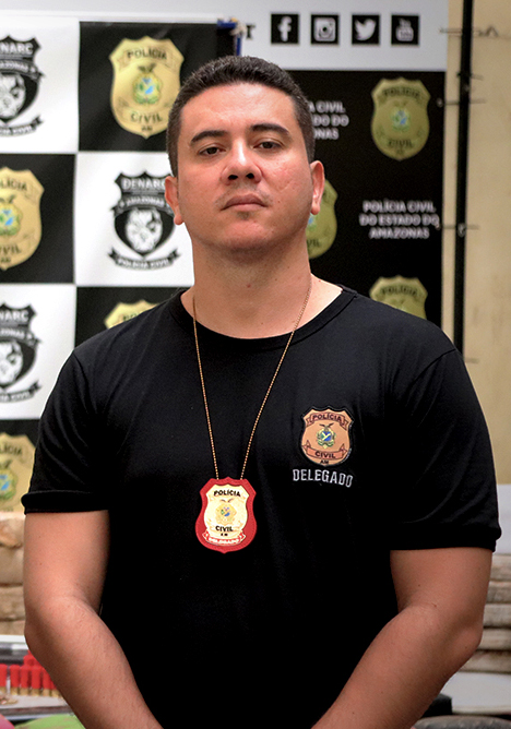 Delegado José Barradas Júnior, titular da unidade policial. FOTO: Divulgação / PC-AM.