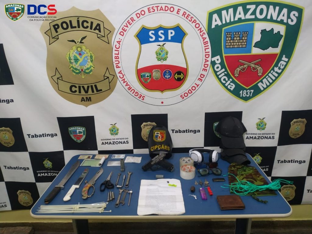 Material apreendido pela Polícia Militar. (Foto: Divulgação/PMAM)