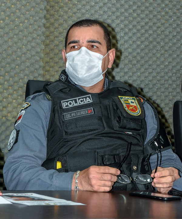 Comandante do Policiamento Metropolitano da PM, coronel Luiz Carlos Saunier. FOTO: Erlon Rodrigues/PC-AM.