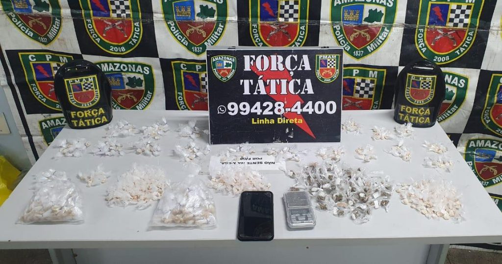 Material apreendido pela PM. FOTOS: Divulgação/PMAM