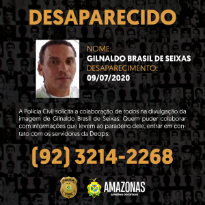 Imagem da notícia - PC solicita ajuda da população para localizar desaparecido