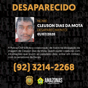 Imagem da notícia - PC solicita ajuda da população para localizar homem desaparecido