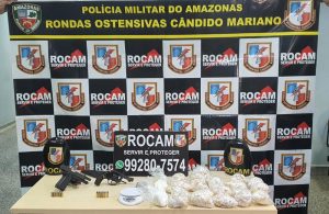 Imagem da notícia - Rocam detém infrator por porte ilegal de arma de fogo e tráfico de drogas