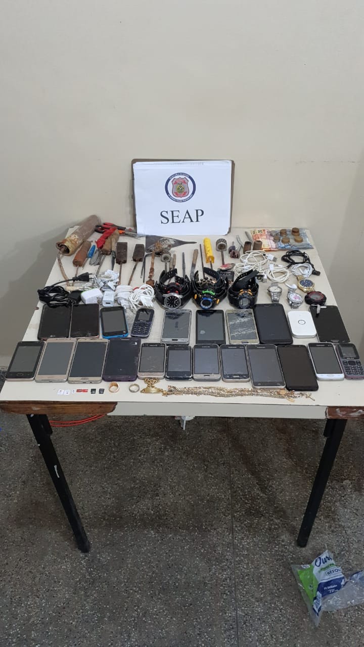 Seap apreende diversos objetos em presídio de Tabatinga