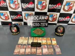 Imagem da notícia - 8º BPM e Rocam detêm homem com drogas no porto de Tabatinga