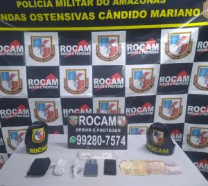 Imagem da notícia - Policiais da Rocam detém homem com drogas no bairro Cachoeirinha