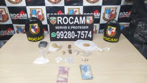 Imagem da notícia - Policiais da Rocam detém homem com drogas na zona norte