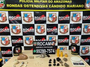 Imagem da notícia - Rocam detém homem com revólver e drogas na zona norte