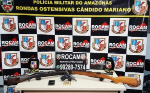 Imagem da notícia - Polícia Militar, por meio da Rocam, detém homem com fuzis e pistola