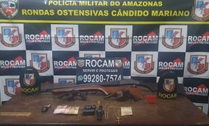 Imagem da notícia - Rocam detém homem por porte ilegal de arma de fogo em Tefé