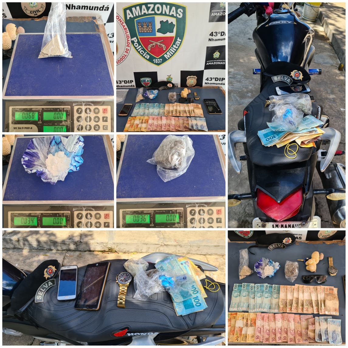 Material apreendido. 