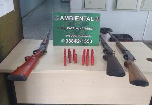 Imagem da notícia - Batalhão Ambiental detém três homens em posse de armas de fogo