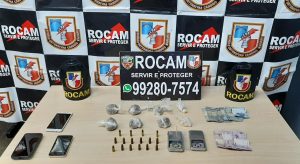 Imagem da notícia - Rocam Motos prende dupla por tráfico de drogas na zona norte