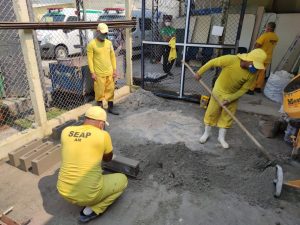 Imagem da notícia - Compaj produz blocos de concreto com mão de obra dos internos