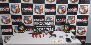 Imagem da notícia - Rocam Motos prende dois homens com armas de fogo na Raiz