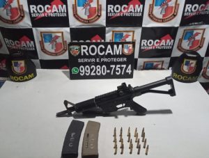 Imagem da notícia - Rocam apreende adolescente com fuzil na zona Oeste de Manaus