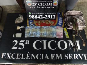 Imagem da notícia - Policiais da 25ª Cicom detêm homem com drogas na zona leste