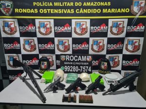 Imagem da notícia - Rocam apreende armas, munições e drogas em grande quantidade