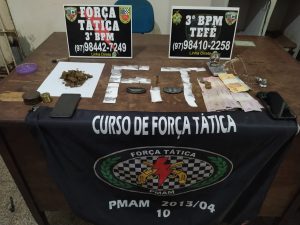 Imagem da notícia - PM prende homem com drogas no município de Tefé