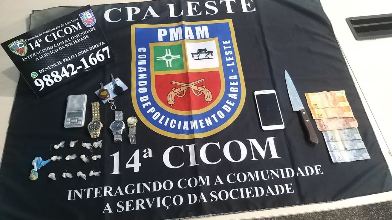 Material apreendido. FOTO: Divulgação/PMAM