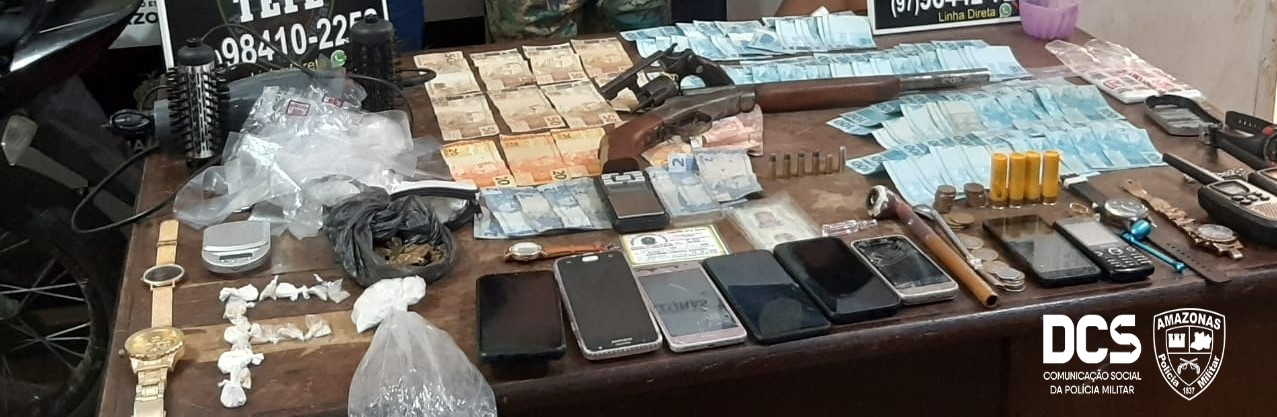 Material apreendido. FOTO: Divulgação/PMAM