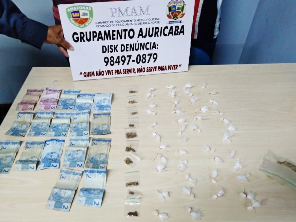 Material apreendido. FOTO: Divulgação/PM-AM