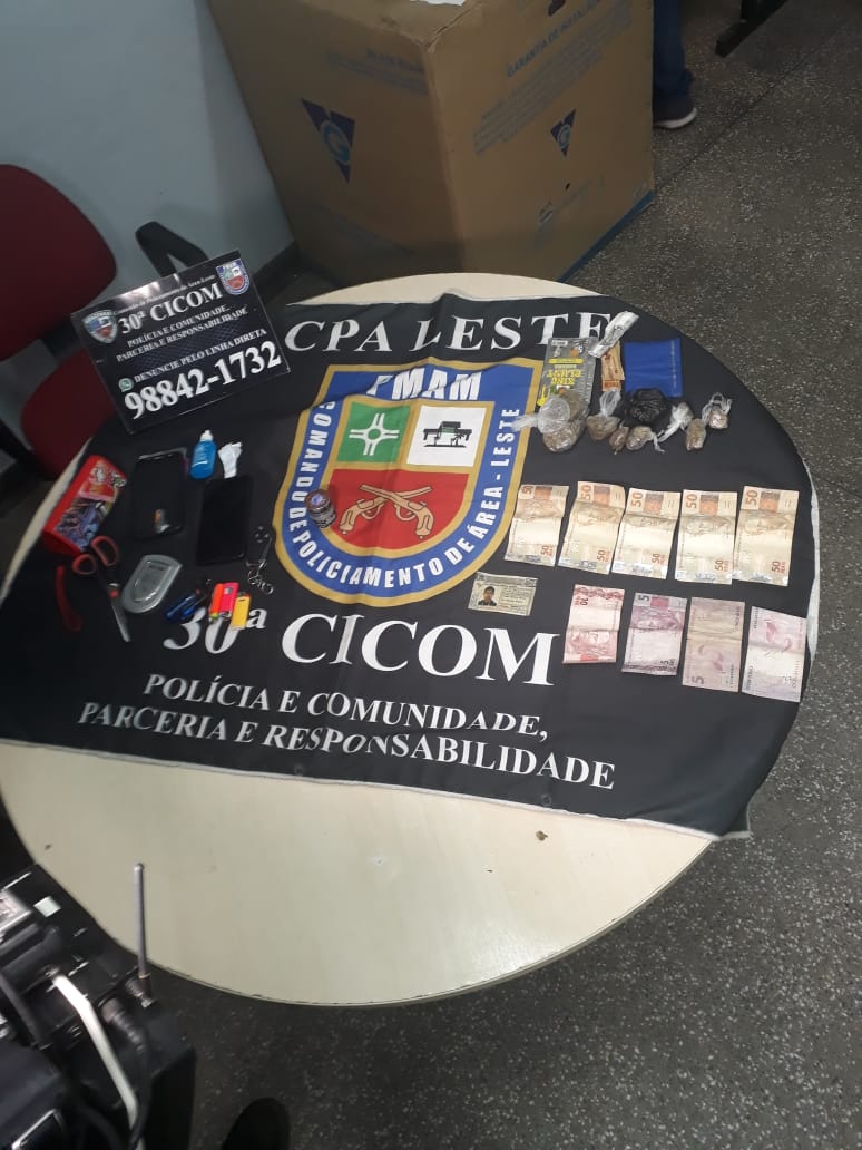 Material apreendido. FOTO: Divulgação/PMAM