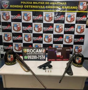 Imagem da notícia - Polícia Militar detém quatro homens com armas no município de Tonantins