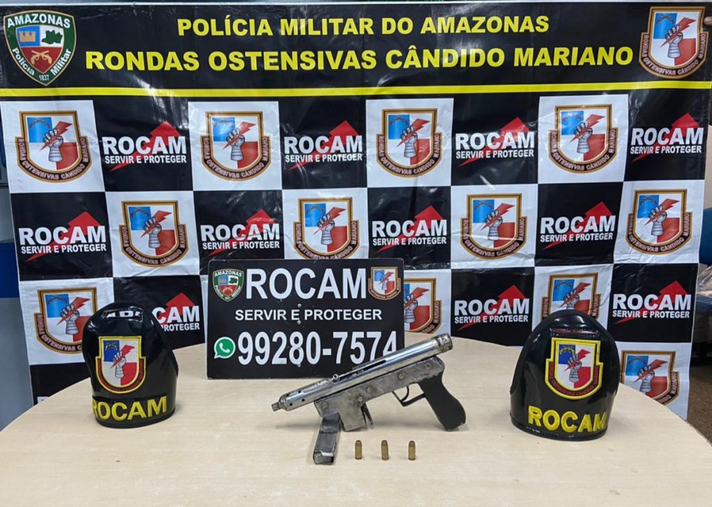 Arma apreendida pela Rocam
