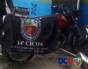 Imagem da notícia - Policiais da 14ª Cicom recuperam motocicleta roubada na zona leste