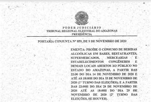 Imagem da notícia - SSP-AM e TRE-AM assinam portaria da Lei Seca para eleições no estado