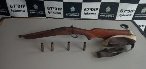 Imagem da notícia - Polícia Militar prende homem por porte ilegal de arma de fogo em Ipixuna