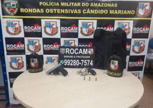 Imagem da notícia - Rocam detém homem e apreende armas e colete balístico