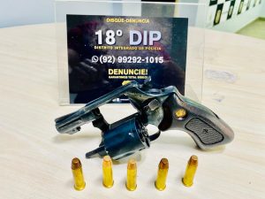 Imagem da notícia - Jovem com porte de arma de fogo ilegal é preso pelo 18° DIP