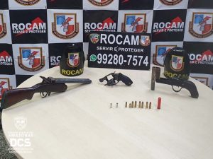 Imagem da notícia - No interior, PM prende cinco pessoas e apreende quatro armas de fogo