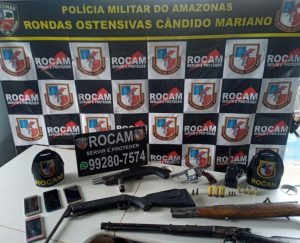 Imagem da notícia - Rocam, detém em Iranduba  dupla por porte ilegal de armas de fogo