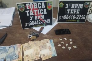 Imagem da notícia - 3° BPM detêm homem por tráfico de drogas no município de Tefé