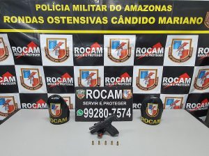 Imagem da notícia - Rocam apreendem arma de fogo durante intervenção policial
