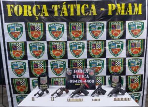 Imagem da notícia - Força Tática apreende armas de fogo e munições