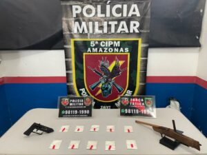 Imagem da notícia - Em Boca do Acre, Polícia Militar apreende adolescente com armas e drogas