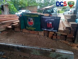 Imagem da notícia - PM apreende 55 metros cúbicos de madeira irregular na zona norte