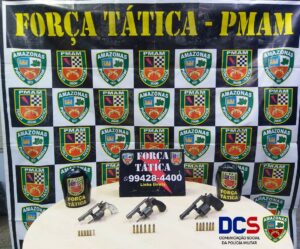 Imagem da notícia - Força Tática detém três pessoas e apreende armas e munições