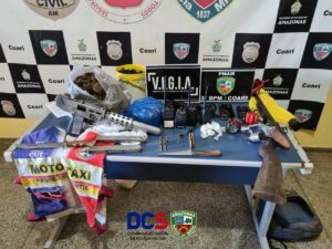Imagem da notícia - Equipes do 5º BPM detiveram homem com armas, munições e drogas em Coari