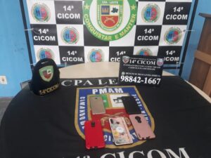 Imagem da notícia - PMAM recupera celulares roubados de trabalhadores em rota de transporte