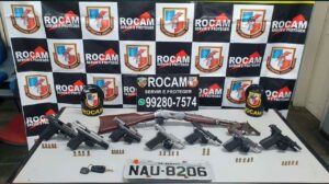 Imagem da notícia - Polícia Militar apreende arsenal e registra 37 prisões em Manaus