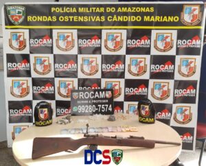 Imagem da notícia - PM detém jovem com fuzil e drogas na zona centro-oeste de Manaus