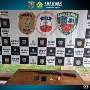 Imagem da notícia - PM prende jovem com arma de fogo no município de Envira