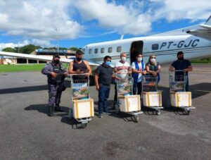 Imagem da notícia - PM realiza escolta das vacinas contra a Covid-19 no município de Parintins